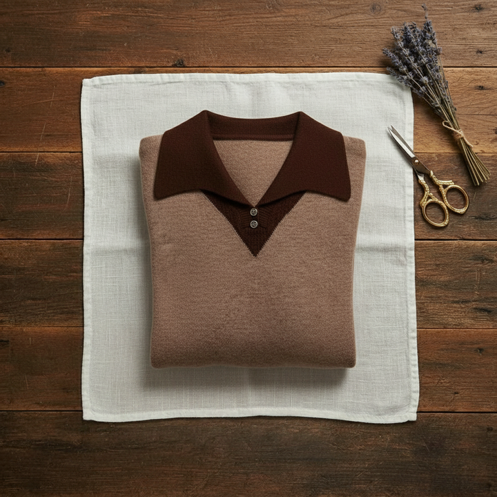 Prudence – Contrast Collar Knit Jumper