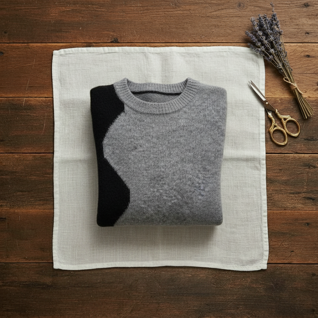 Lorraine – Crew Neck Colour-Block Knit Jumper