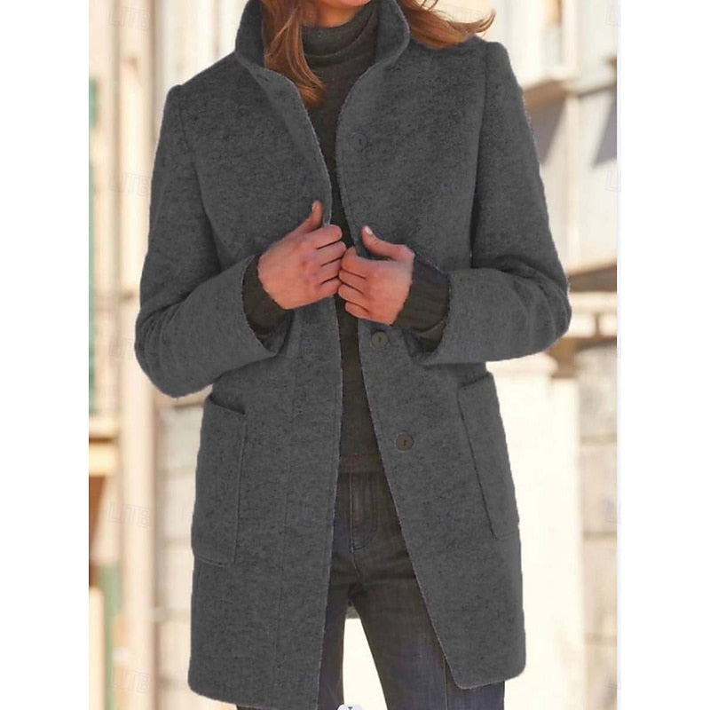Ophelia – Tailored Stand-Collar Coat