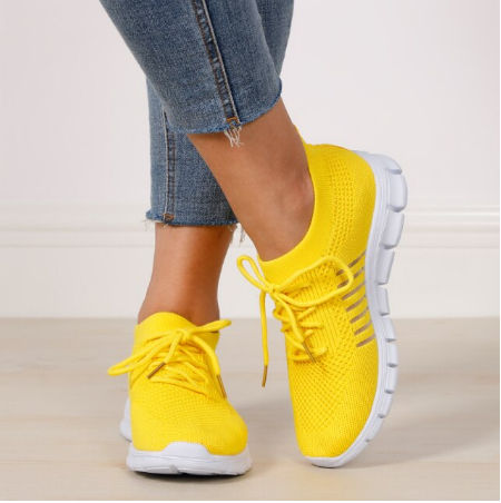 Fiona – Lightweight Lace-Up Knit Trainers